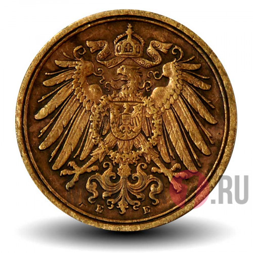 1 пфенниг 1908 года - Германская Империя - Вильгельм II - E