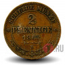 2 пфеннига 1862 года - Саксония - Johann - B (деформация)