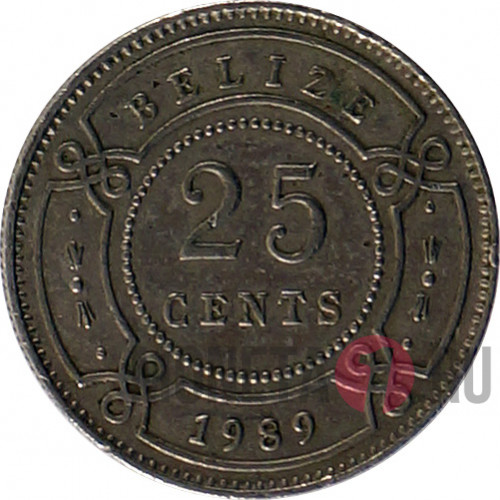 25 центов 1989 год - Белиз
