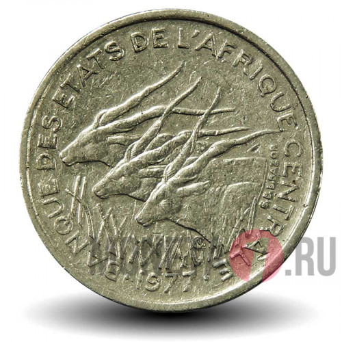 50 франков 1977 года - E (Камерун) - Центрально-Африканские штаты - Антилопы