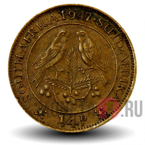 1/4 пенни 1947 года - ЮАР - Георг VI