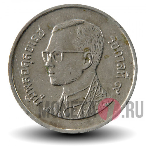 1 бат 2007 года - Таиланд - Храм Ват Пхра Кео - XF