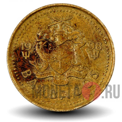 5 центов 1998 года - Барбадос - Маяк Гордон