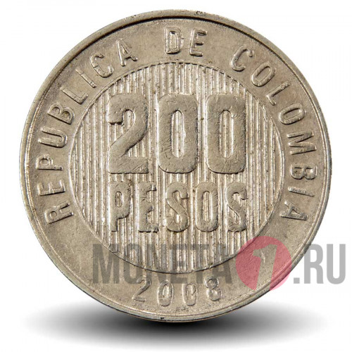 200 песо 2008 года - Колумбия - Веретено Кимбайя