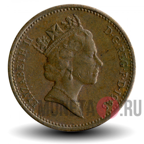 One Penny 1985 года - Великобритания - Elizabeth II