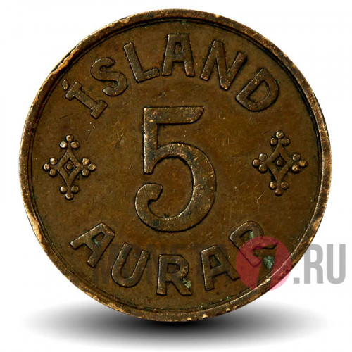 5 эйре 1940 года - Исландия в составе Дании - Кристиан X