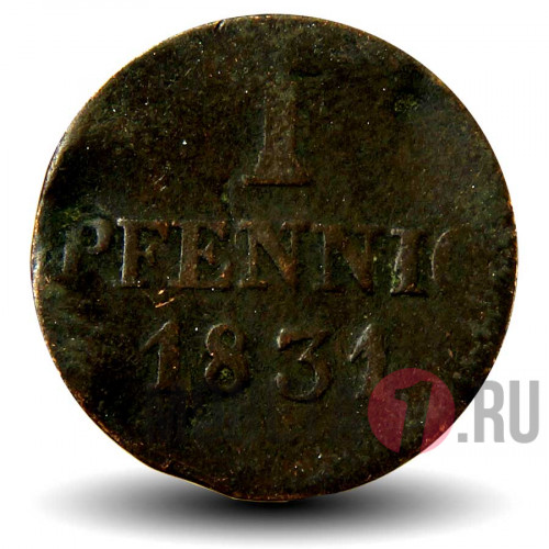 1 пфенниг 1831 года - Саксония - Anton