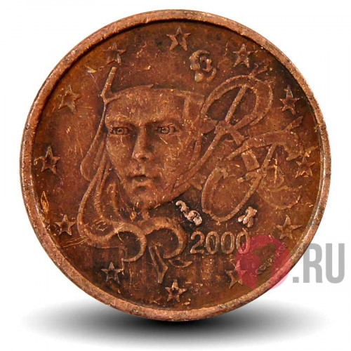 1 евроцент 2000 года - Франция - Марианна
