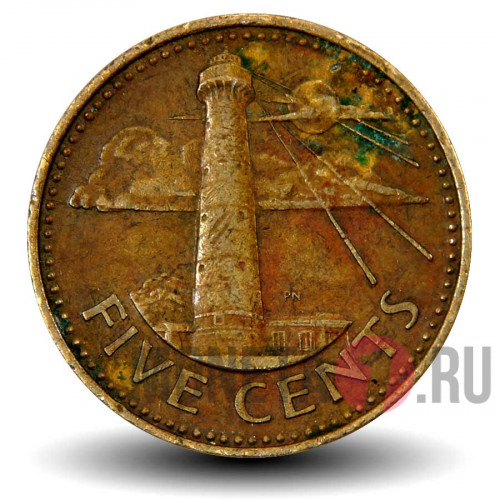 5 центов 2000 года - Барбадос - Маяк Гордон