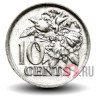 10 центов 2016 года - Тринидад и Тобаго - Гибискус