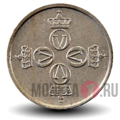 25 эре 1980 года - Норвегия - Олав V - AB без звезды