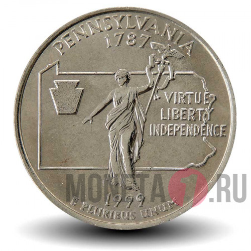Quarter США 1999 год - Пенсильвания - D