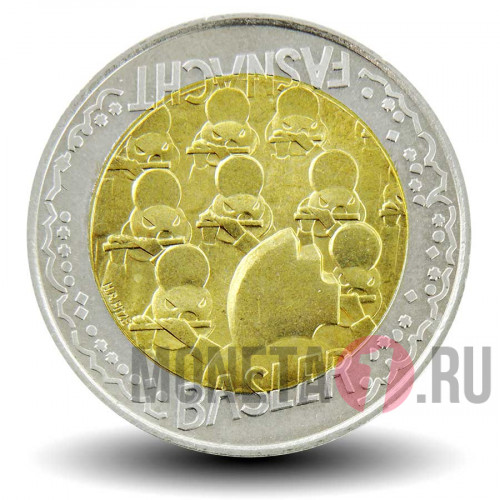 5 франков 2000 года - Швейцария - Карнавал в Базеле
