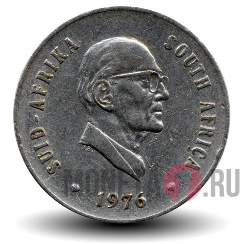20 центов 1976 года - Окончание президентства Джейкоба Фуше - ЮАР