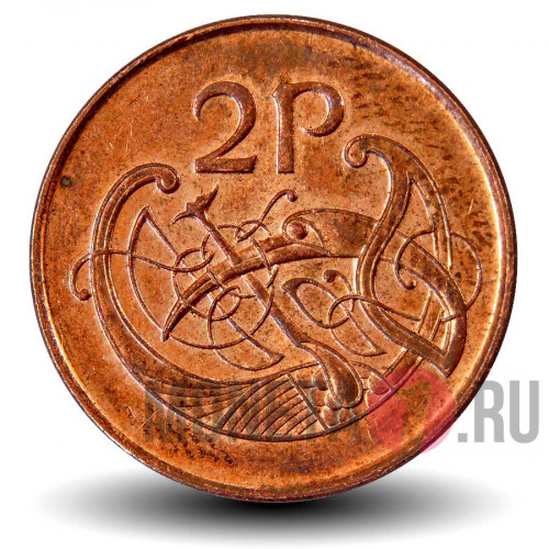 2 пенса 1996 года - Ирландия - Арфа