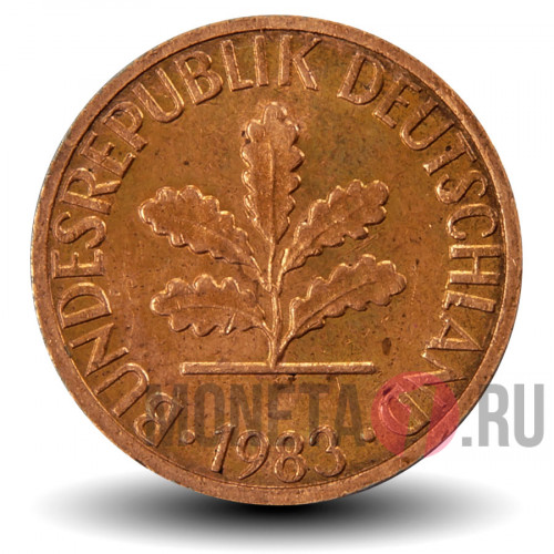 1 пфенниг 1983 года - ФРГ - F