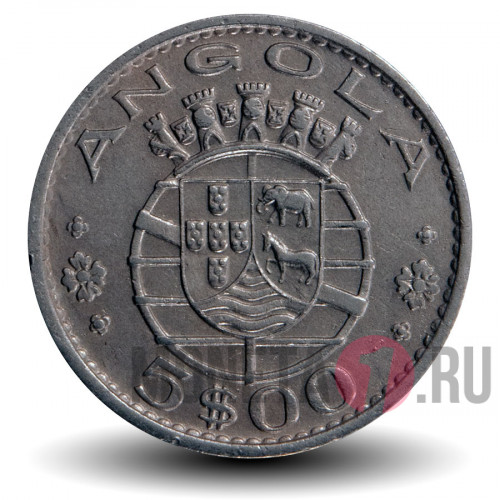 5 эскудо 1972 года - Ангола