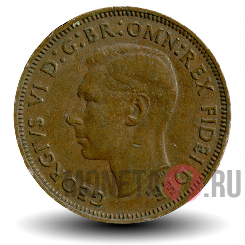 Half Penny 1949 года - George VI - Великобритания