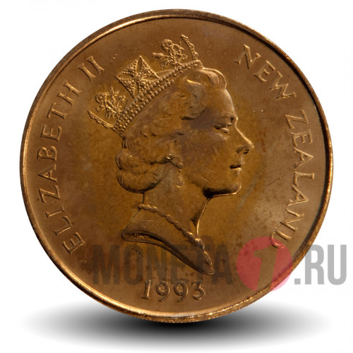 2 доллара - Священный зимородок - 1993 год - Новая Зеландия