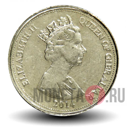 5 пенсов 2014 года - Гибралтар - Цветок