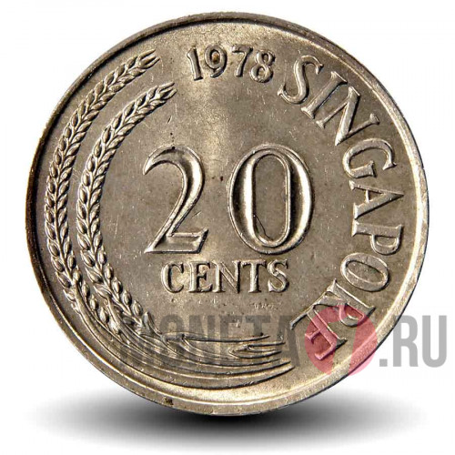 20 центов 1978 года - Сингапур - Рыба-меч