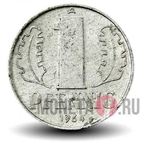 1 пфенниг 1964 года - ГДР - A