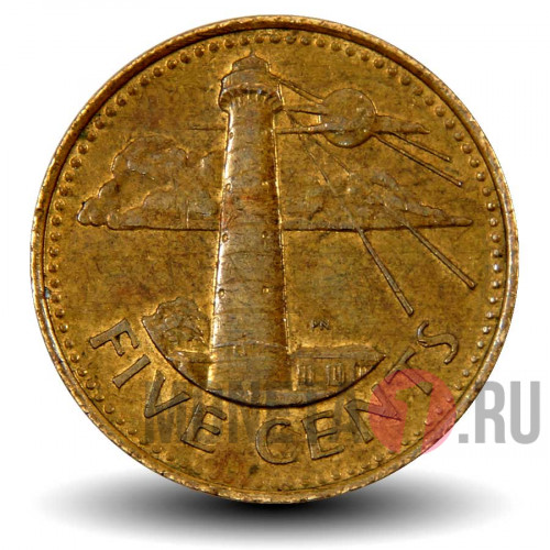 5 центов 2005 года - Барбадос - Маяк Гордон