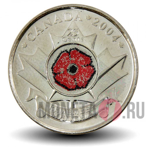25 центов 2004 года - День памяти - Канада