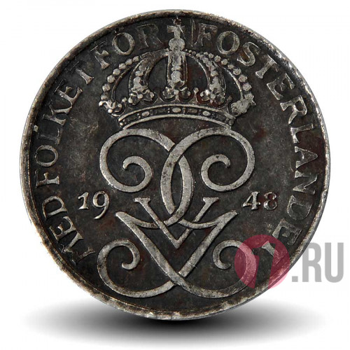 1 ore 1948 года - Швеция - Густав V