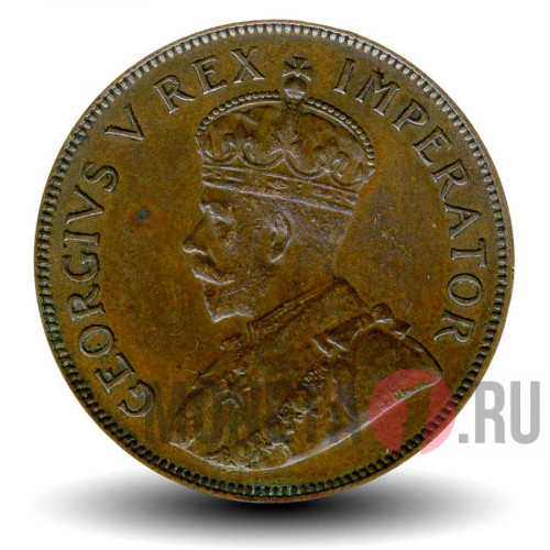 1 пенни 1934 года - Южная Африка - Корабль Дромедарис