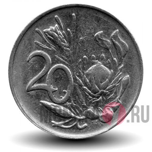 20 центов 1985 года - ЮАР - Королевская Протея