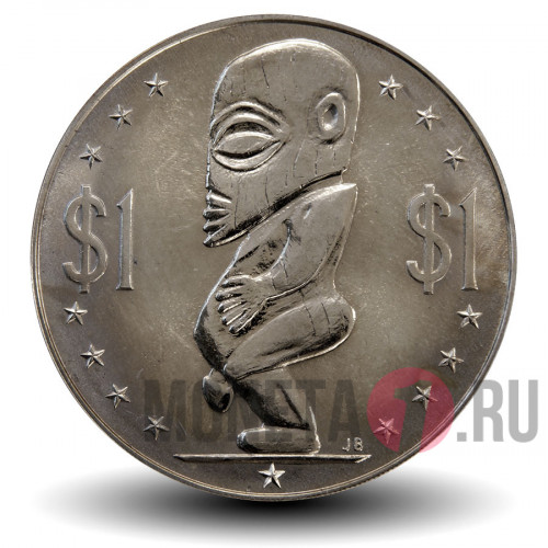 1 доллар 1972 года - Острова Кука - Морской бог Тангароа