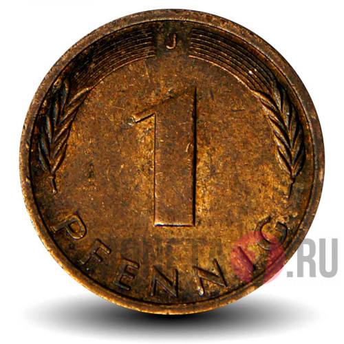1 пфенниг 1989 года - ФРГ - J