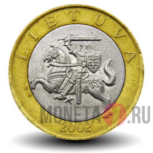 2 лита 2002 года - Литва - Всадник