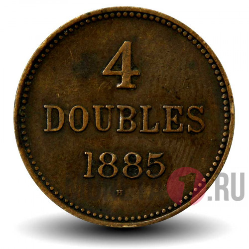 4 дубля 1885 года - Остров Гернси