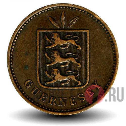 4 дубля 1885 года - Остров Гернси