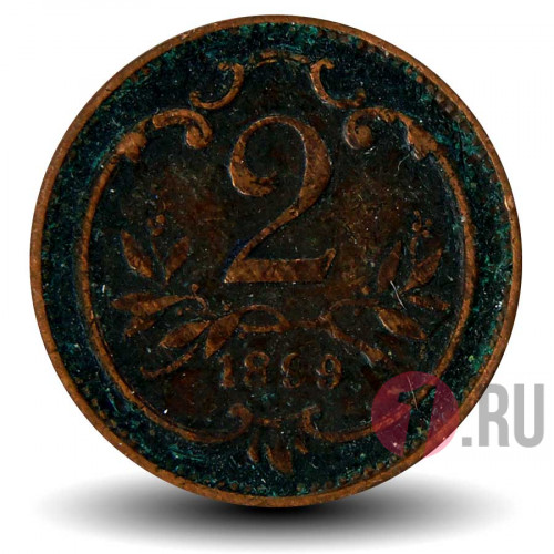2 геллера 1899 года - Австро-Венгерская империя - Франц Иосиф I