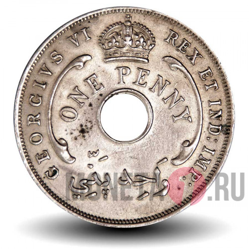 1 пенни 1940 года - Британская Западная Африка - George VI