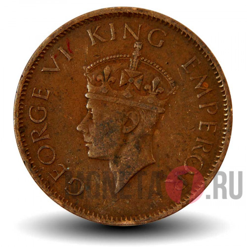 One Quarter Anna 1942 года - Британская Индия - Георг VI