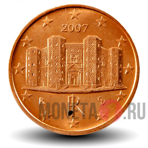 1 евроцент 2007 года - Италия - Кастель-дель-Монте