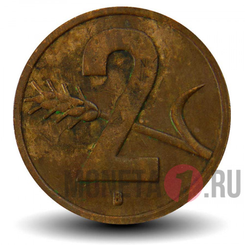 2 раппена 1951 года - Швейцария - Гельветика