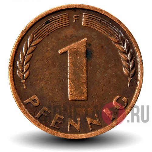 1 пфенниг 1949 года - ФРГ - F