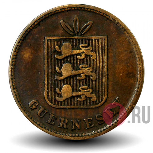 4 дубля 1874 года - Остров Гернси