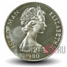 1 крона 1980 года - 80 лет Королевы-Матери - Остров Мэн