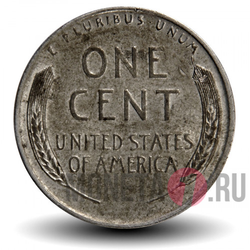 1 cent 1943 года - Steel Penny - USA - S