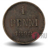1 пенни 1898 года - Русская Финляндия - Вензель Николая II
