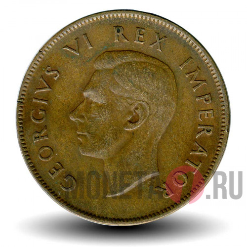1 пенни - Южная Африка (ЮАР) - 1939 - Парусник Дромедарис