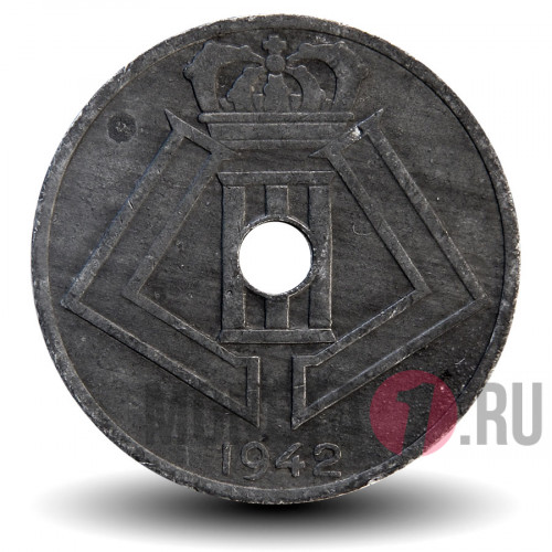 25 сантимов 1942 года - Окупация WWII - Бельгия (BELGIQUE-BELGIE)