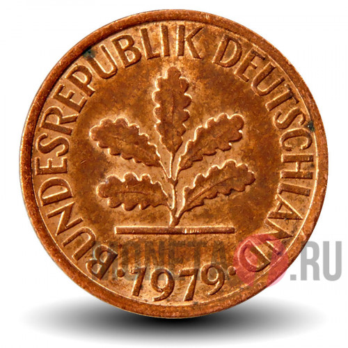 1 пфенниг 1979 года - ФРГ - D