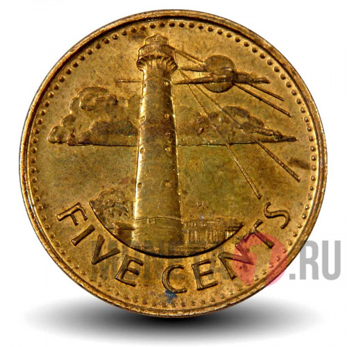 5 центов 2012 года - Барбадос - Маяк Гордон